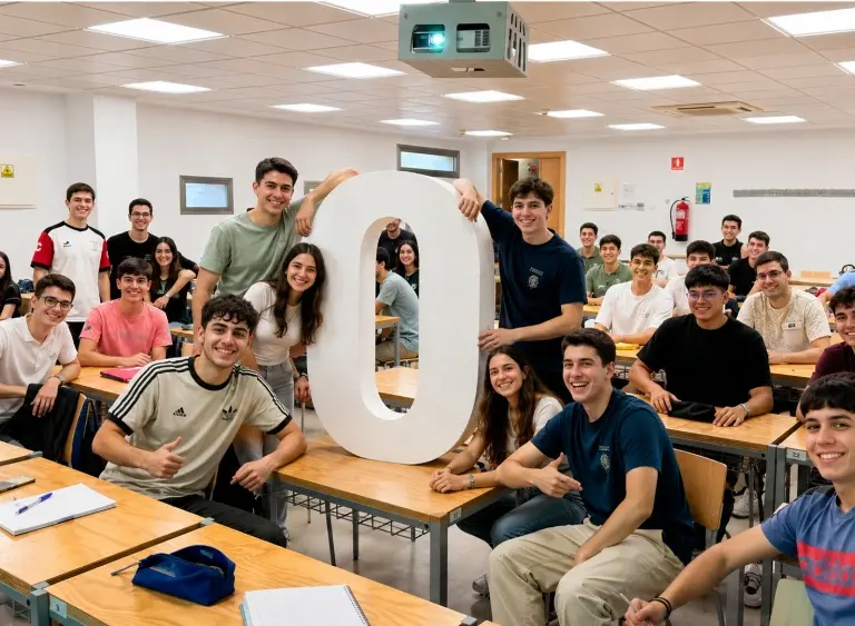 estudiantes en el curso cero