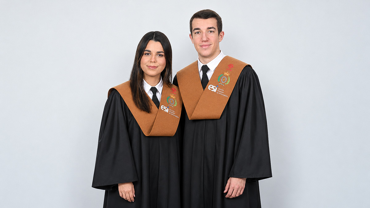 Rodrigo y Lucía estudiantes de la ESI