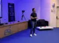 Carlos González en el salón de actos de la ESI